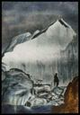 Image of Iceberg and Man Standing (Drawing)